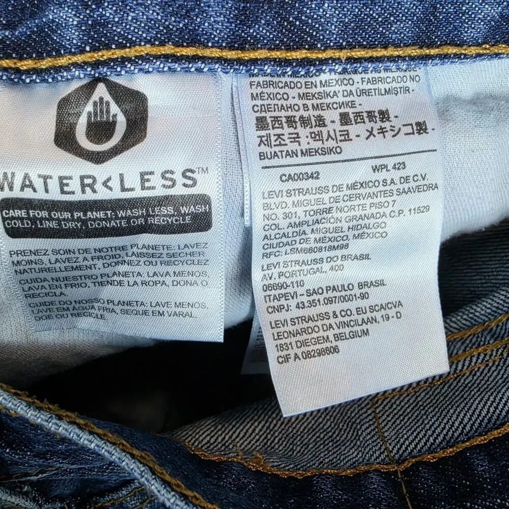 Levi's Men's 505 Denim Shorts W34 Blue Regular Fit Water Less Jean Shorts Classi